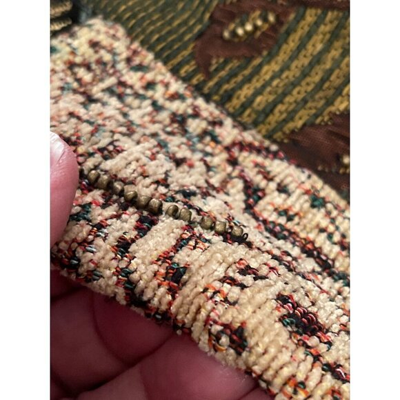 Chicos Patchwork Jacket Size 1 Multicolor Floral Tapestry Button Lined 46% VISCO - Picture 13 of 15